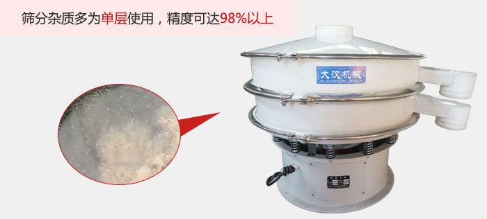 塑料振動(dòng)篩篩分雜質(zhì)多用與單層篩網(wǎng)使用。